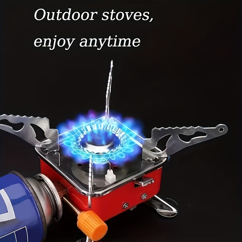 Windproof Camp Stove 3500W Portable Foldable Gas Burner Piezoelectric Ceramic Ignition Compact for Garden, Patio and Yard Use