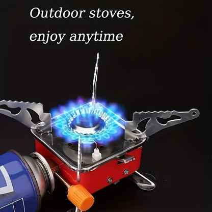Windproof Camp Stove 3500W Portable Foldable Gas Burner Piezoelectric Ceramic Ignition Compact for Garden, Patio and Yard Use