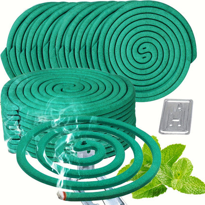 Lemongrass Spiral Incense Coils 10 Pack - Large Natural Herbal Incense for Outdoor Patio, Camping