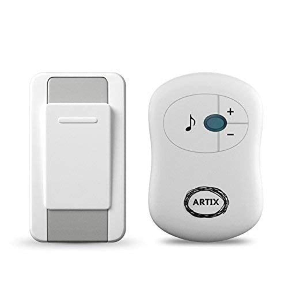 Wireless Doorbell Kit 36 Chimes 100M Range, Adjustable Volume 25-110dB, Plug-In Receiver & Push Button Transmitter