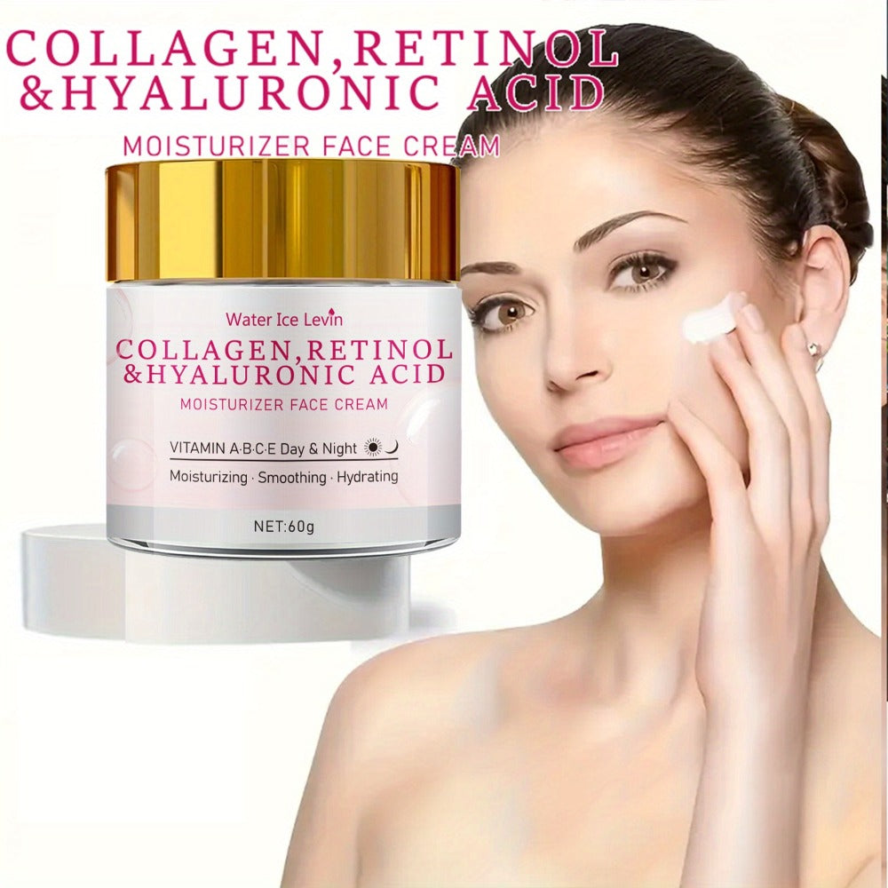 Collagen Retinol Face Cream with Hyaluronic Acid & Jojoba Oil Deep Hydration Nourishing for Entryways, Bedrooms and Living Spaces