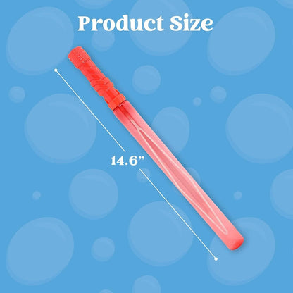 Giant Bubble Wands 24 Pack Bulk – 14.6 Inch Big Bubble Maker Set in 6 Colors, Summer Outdoor Party Favors for Kids, Easter Basket Stuffers