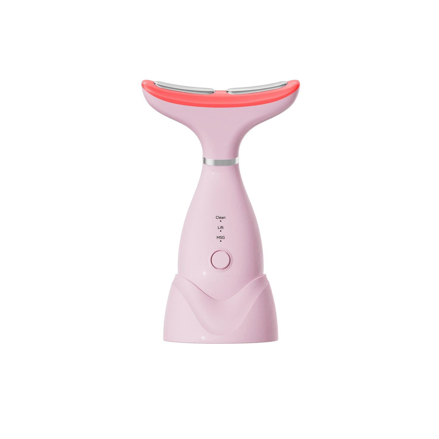LED Neck Massager 7-Color Light Therapy Vibrating Face & Neck Device, USB Rechargeable Portable Electric Facial Massage Tool Beauty Gift