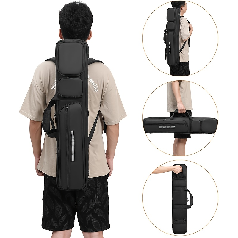 Pool Cue Case 4x4 with Hidden Backpack Strap | Billiard Cue Bag Holds 4 Butts & 4 Shafts | Hard Shell Pool Stick Carrying Case