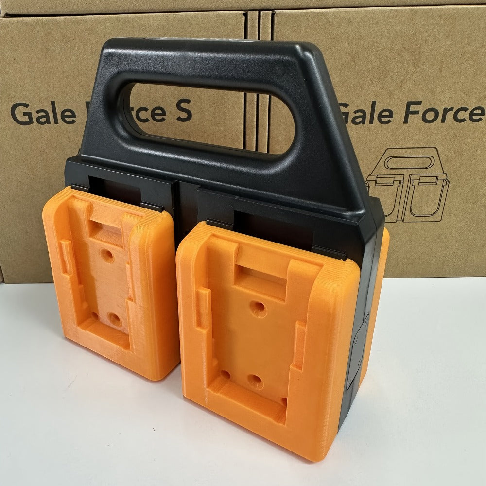 DeWalt 18V 20V Battery Storage Rack, 4-Port Portable Holder with Mounting Frames, Upgradeable Tool Hanger Organizer
