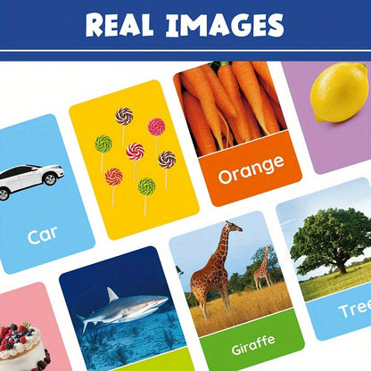 Toddler Flashcards 84 Double-Sided Cards 168 Pictures, 8 Categories ABC Letters Numbers Animals Shapes Colors Food Vehicles
