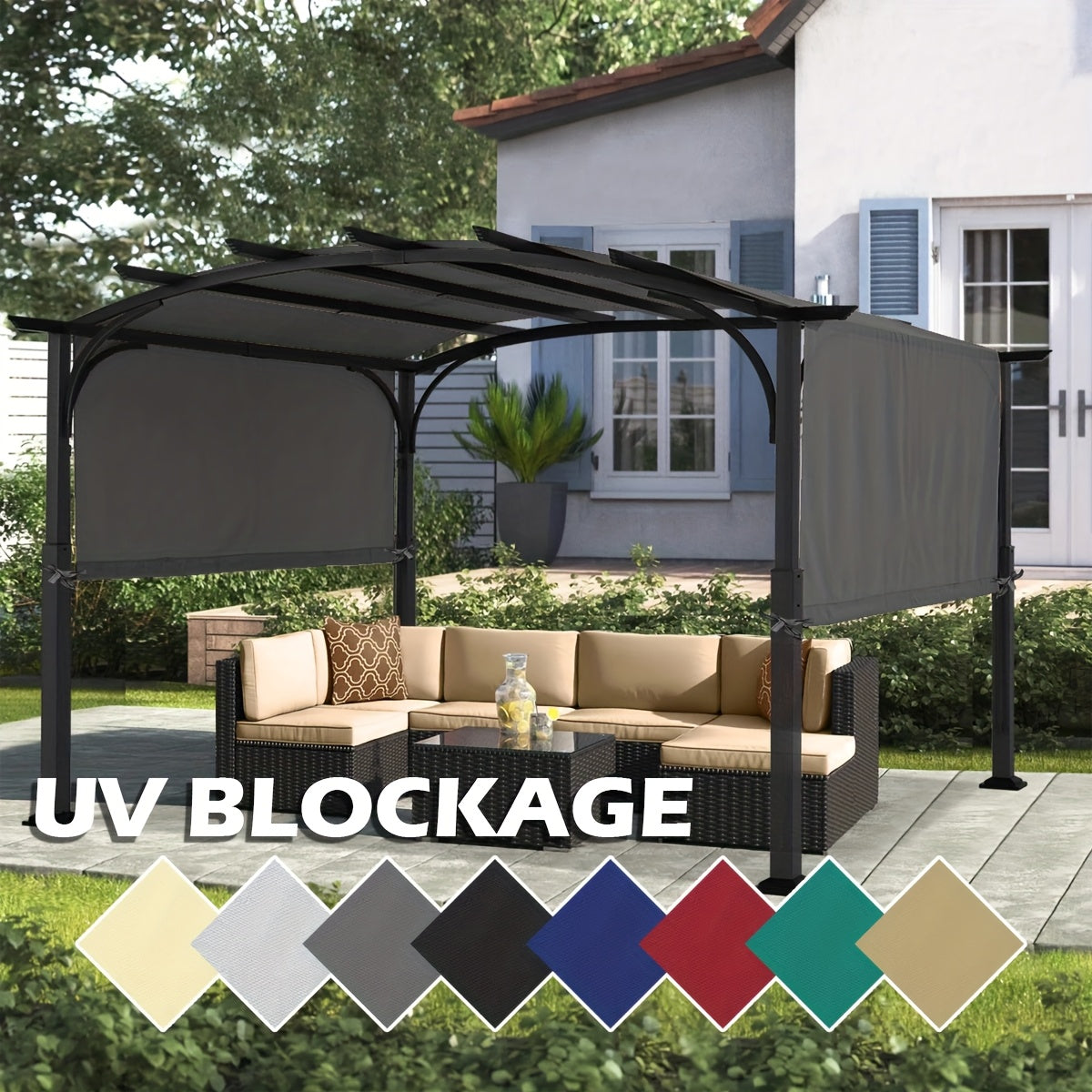 Pergola Canopy, Outdoor Patio Shade Replacement for Garden, Patio and Yard Use, with the Listed Configuration