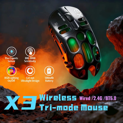 Bluetooth 5.0 2.4G Dual Mode Wireless RGB Gaming Mouse Silent 6 Button USB-C Rechargeable for an Everyday Personal Care Routine