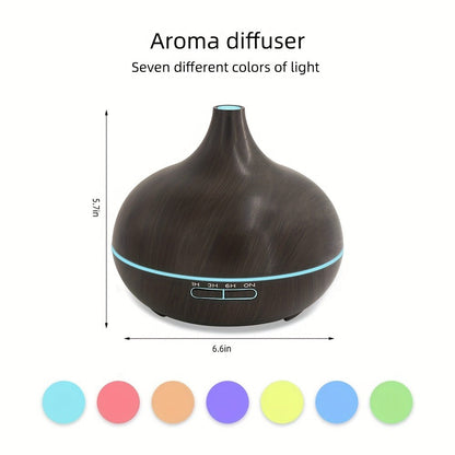 Two-Pack 550ml Essential Oil Diffuser Set with Remotes, Seven-Color Lights and 12 Oil Bottles