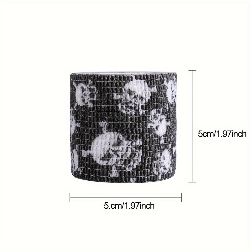 Tattoo Kit 9pcs Skull & Camouflage Temporary Tattoo Stencil Set, Body Art Accessories for Adults & Kids