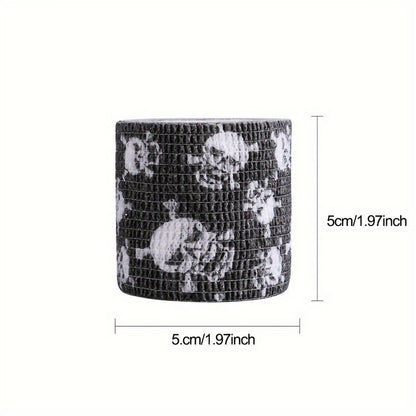 Tattoo Kit 9pcs Skull & Camouflage Temporary Tattoo Stencil Set, Body Art Accessories for Adults & Kids