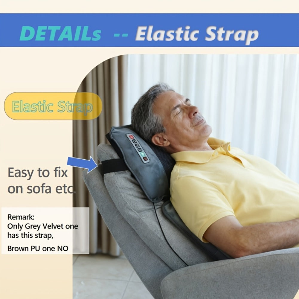 Full Body Shiatsu Massage Mattress, 10-Zone Vibration with Neck Kneading & Hot Compress for Home or Salon Spa Use