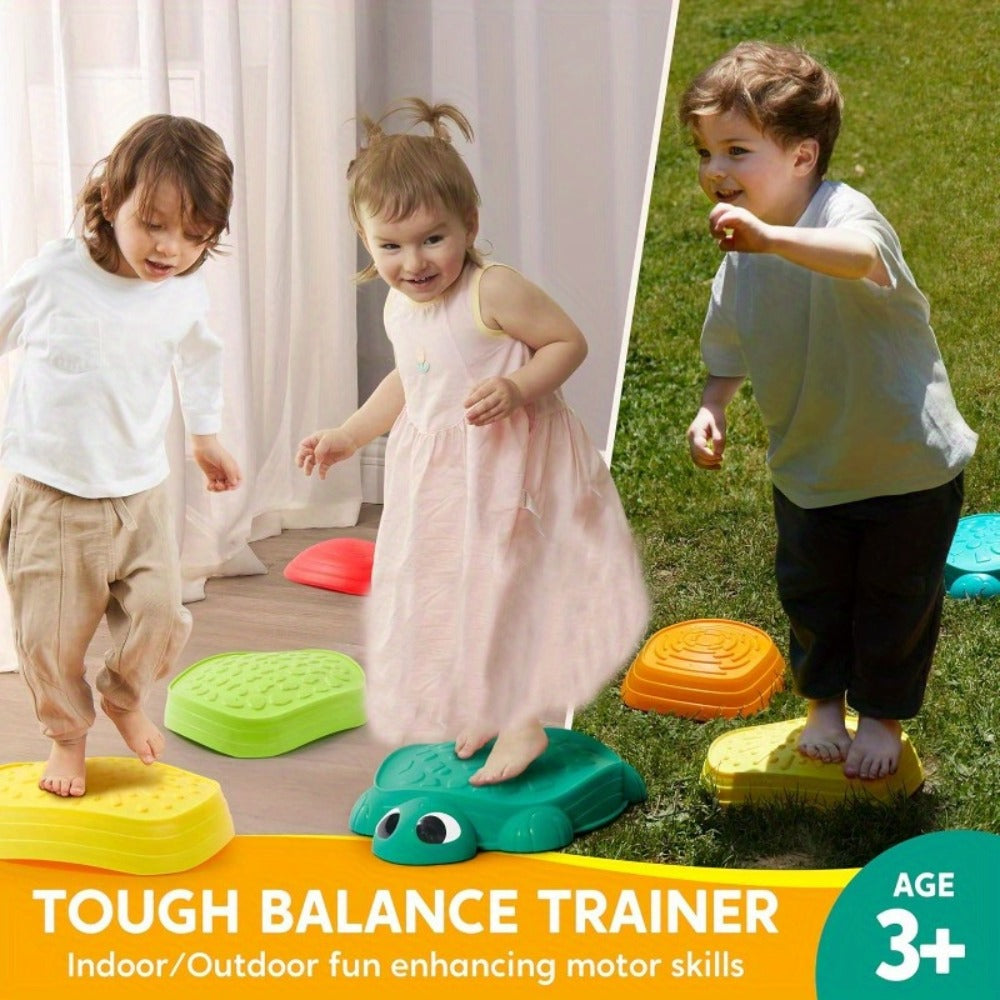 Kids Turtle Balance Stepping Stones 5pcs, Obstacle Course Coordination Game Toy, Up to, PP Material