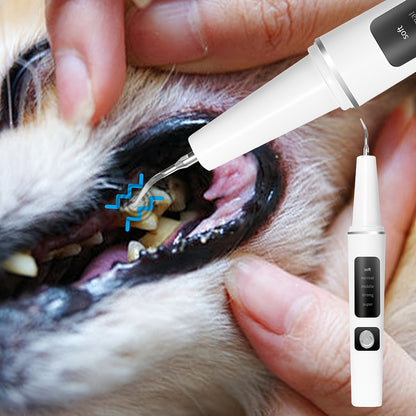 Electric Pet Dental Cleaning Kit – USB Rechargeable Cat & Dog Teeth Cleaner, 4 Cleaning Heads & 5 Modes, Removes Stains & Tartar for Cats