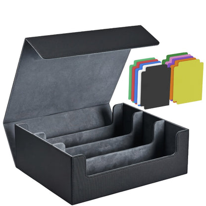 Trading Card Storage Box 1800+ Cards with 10 Dividers – Large Deck Case for Pokemon TCG, MTG Commander, Sports Cards – Multiple Colors