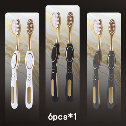 Gloryin Soft Bristle Toothbrush Set Anti-Slip Olive Handle Full Size Head Gentle Gum Care Daily Oral Hygiene