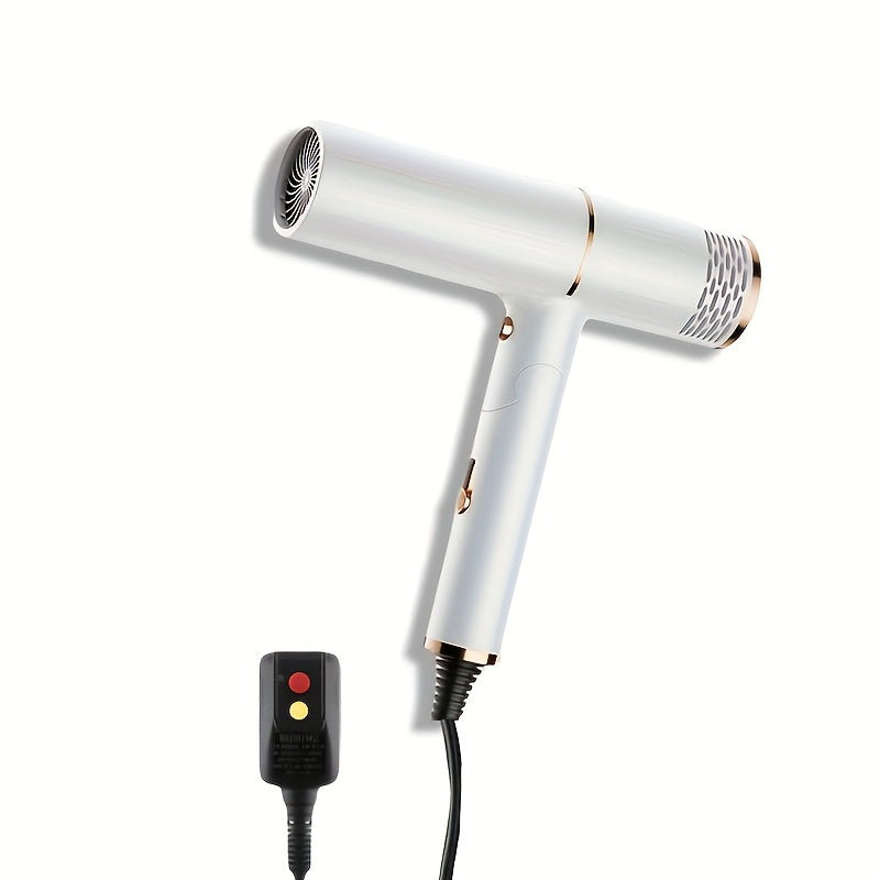 Foldable Hair Dryer with Storage Stand, Concentrator-Style Nozzle, Hot and Cold Air Labels and Four Colors