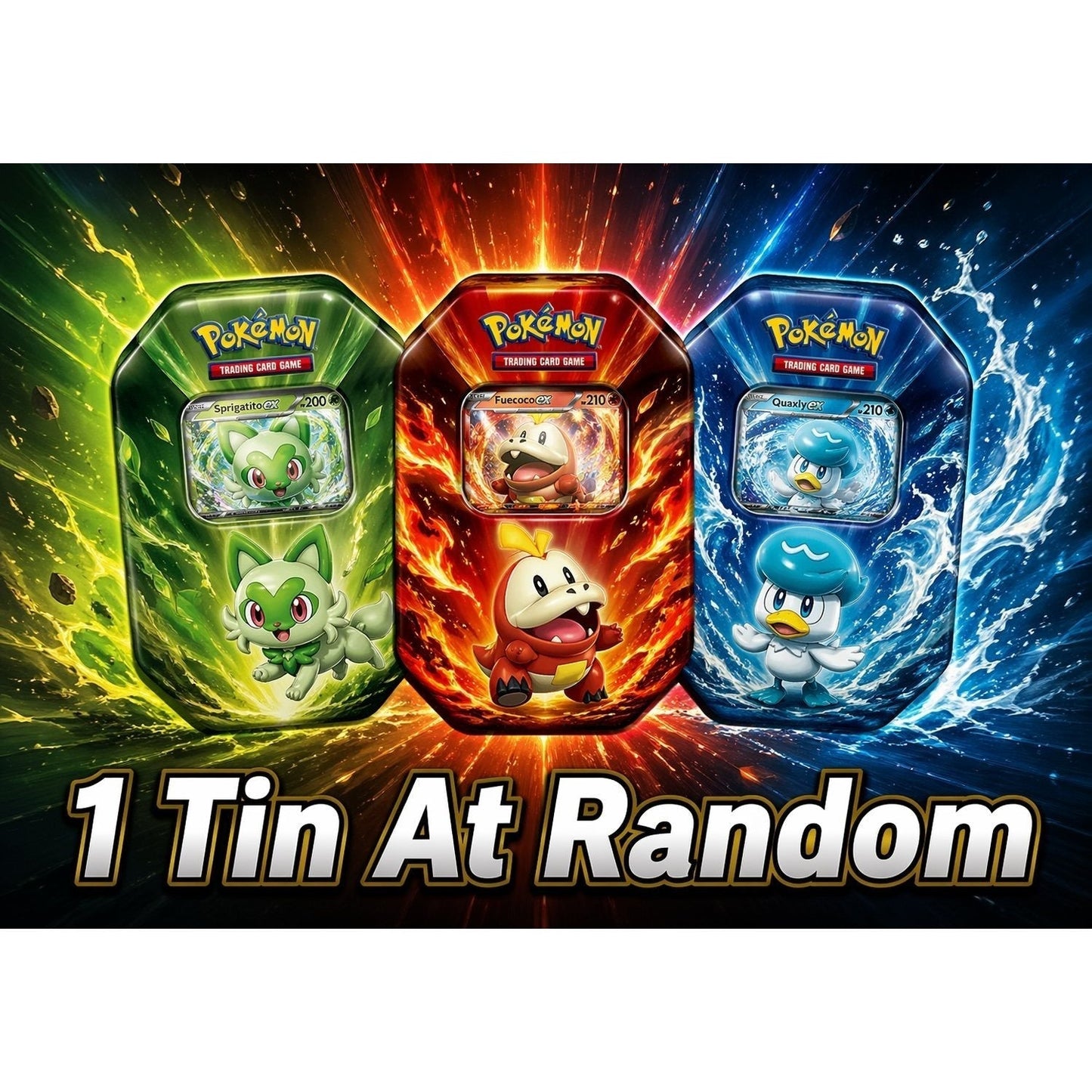 Trading Card Game 200-Card Assortment from Multiple Sets with Random-Design Collector Tin with Item-Specific Card Count, Pack and Storage