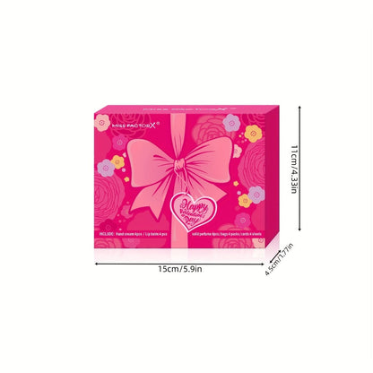 20pcs Beauty Gift Set Lip Balm Hand Cream Solid Perfume Pink Gift Bag Glossy Finish All Skin for Makeup, Travel and Everyday Vanity Use