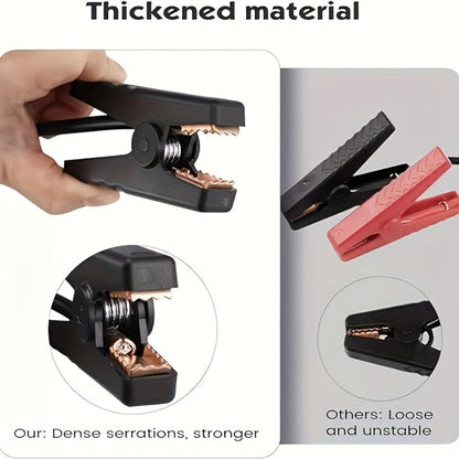 Jump Starter Cable Clip for 20V Tool Battery – 8AWG 5.9FT Portable Car Boost Cable 12V-24V, No Internal Battery Needed