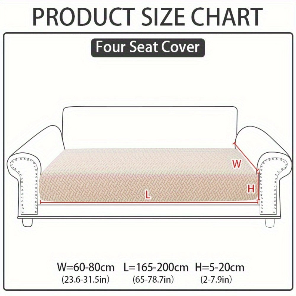 Sofa Cover Sectional Panel Options for Single to 4 Seats, Chaise, Armrest Pair or Backrest in Five Colors