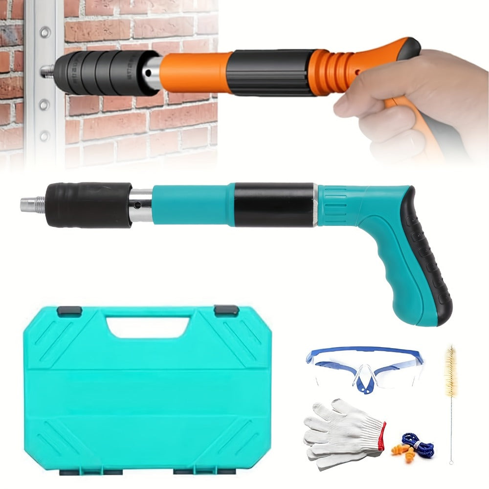 Manual Nail Gun for Concrete & Brick - 5-Speed Adjustable Mini Nailer Compact Portable Nail Gun for DIY for Home and Salon Manicures