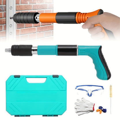 Manual Nail Gun for Concrete & Brick - 5-Speed Adjustable Mini Nailer Compact Portable Nail Gun for DIY for Home and Salon Manicures