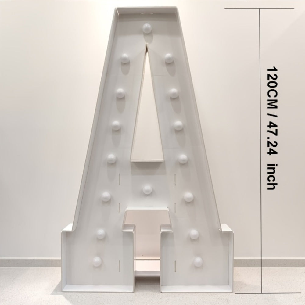 LED Letter Lights 4FT Tall Marquee Letter Lights A-Z Alphabet Light Up Letters with Cool White LED for Wedding