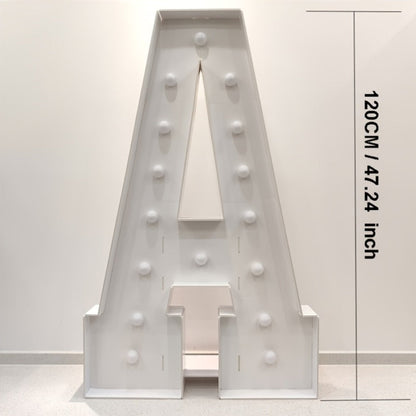 LED Letter Lights 4FT Tall Marquee Letter Lights A-Z Alphabet Light Up Letters with Cool White LED for Wedding