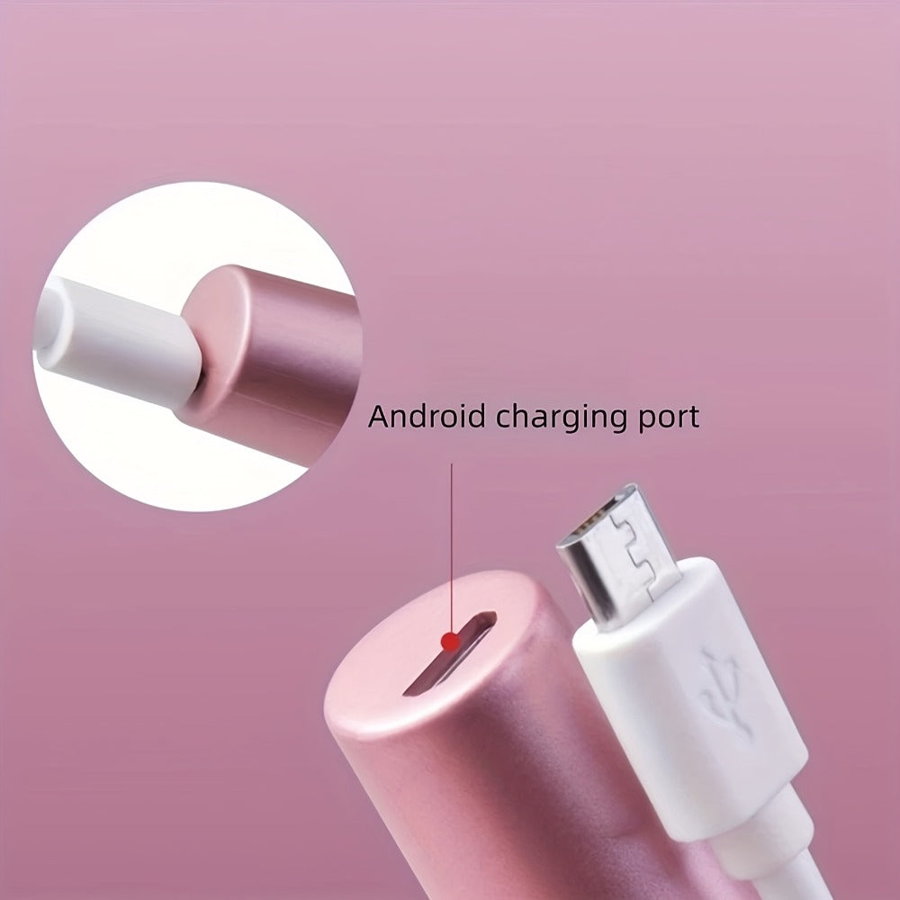 Electric Nail Drill 11-Bit Variable Speed Pen Kit in Pink with Sanding Bands and Compact Controls