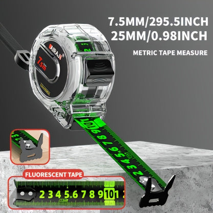 Steel Tape Measure Heavy Duty Fluorescent Anti-Drop Durable Measuring Tape 5M 7M 10M with Wide Blade for Home Construction Woodworking DIY