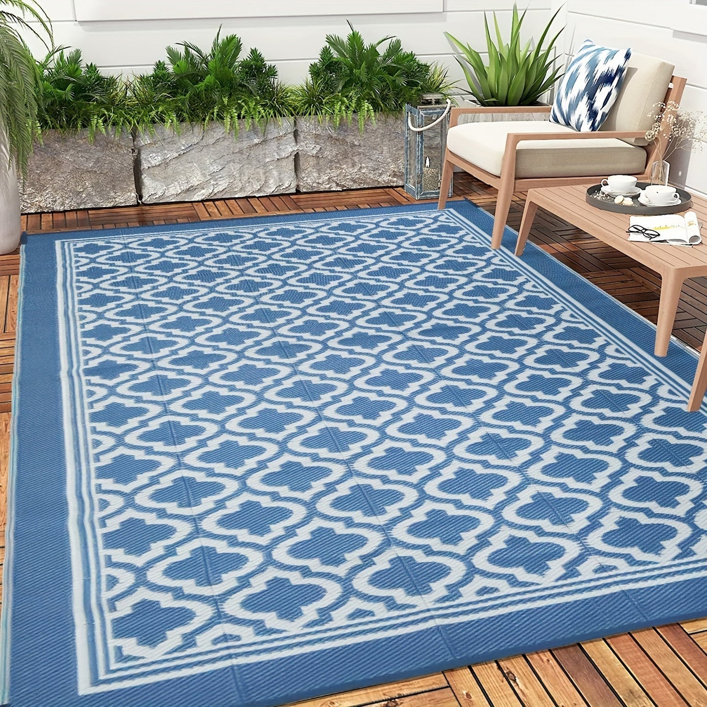 Outdoor Mat | Reversible Foldable Polypropylene RV Camping Patio Picnic