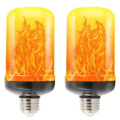 Flame Effect Light Bulb E26 Gravity Flicker 51 LEDs 3W with 4 Modes – Fire Effect Flickering Bulb for Christmas Halloween Indoor Fireplace