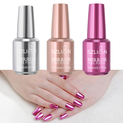 Three-Color Metallic Nail Polish Sets in Elegant, Popular, Summer or Christmas Shade Collections