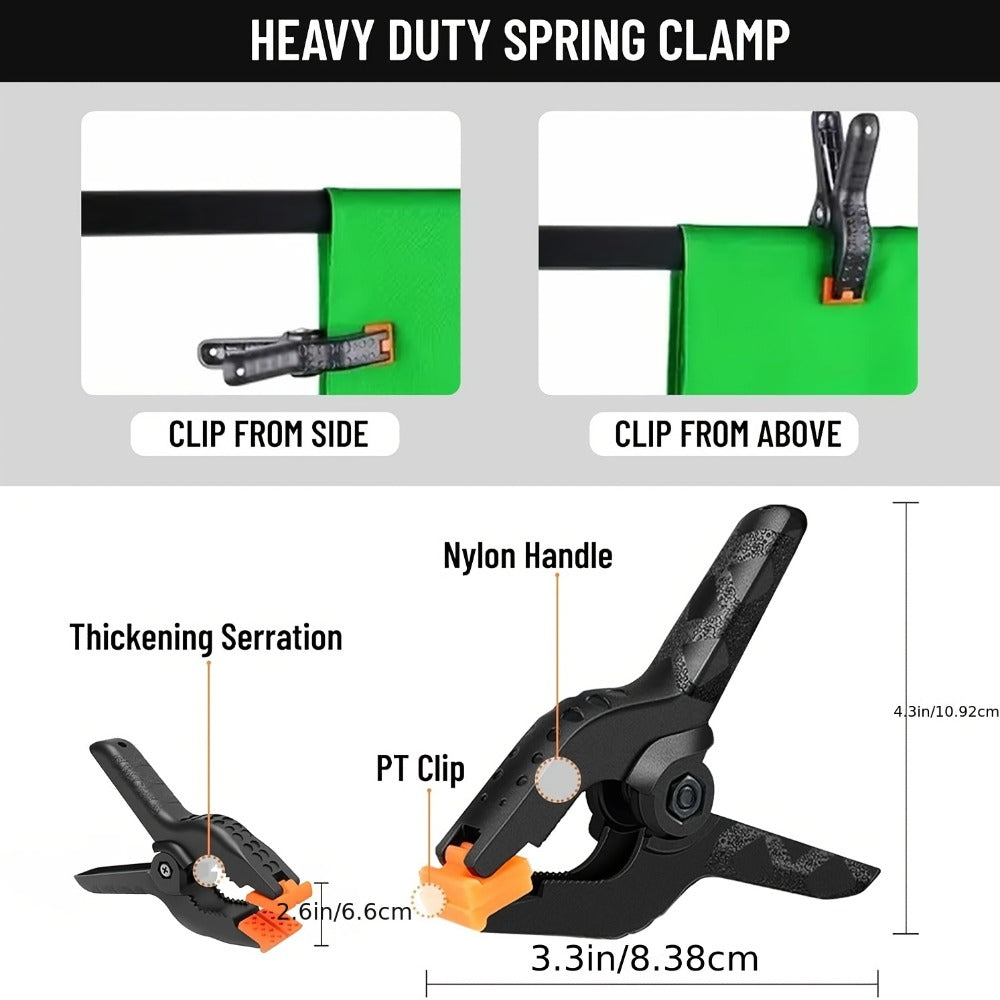 Green Screen Backdrop with Stand Kit 10x10Ft Chroma Key Background 7.5x10Ft Portable Stand with Carrying Bag 4 Clamps for Photoshoot