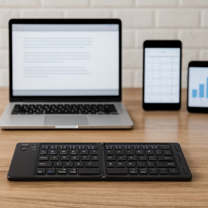 7.3mm Ultra-Slim Magnetic Wireless Keyboard Rechargeable Foldable Compact Bluetooth Keyboard for an Everyday Personal Care Routine
