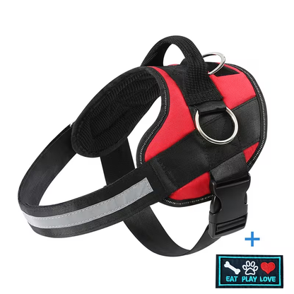 Reflective-Trim Dog Harness in Seven Colors and XS–XXL with Chest Band, Back Ring and Top Handle