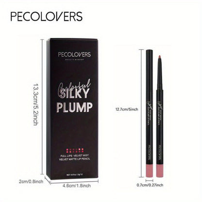 Waterproof Lip Liner Pencil Set 12 Pieces Multi-Functional Lip Eye & Brow Liner, for Makeup, Travel and Everyday Vanity Use