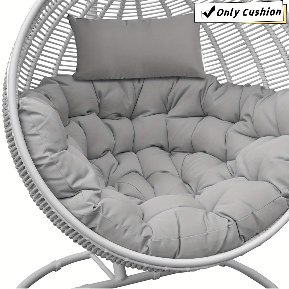 Chair Cushion, Egg Replacement Thick Padded Swing Chair Pad with Headrest Water-Resistant shown in the main product view