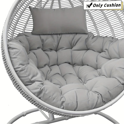 Chair Cushion, Egg Replacement Thick Padded Swing Chair Pad with Headrest Water-Resistant shown in the main product view