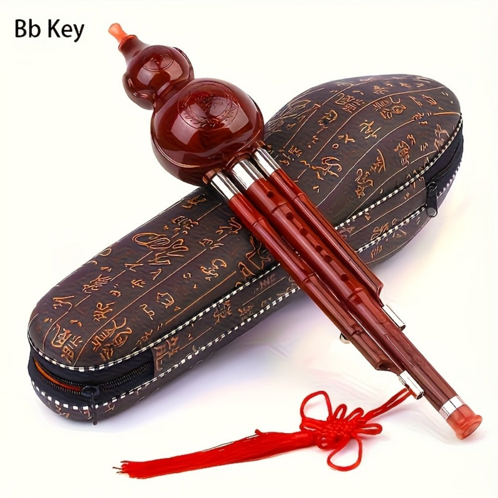 Chinese Hulusi Gourd Flute, Portable Beginner Wind Instrument for Practice detail image - detail view 3