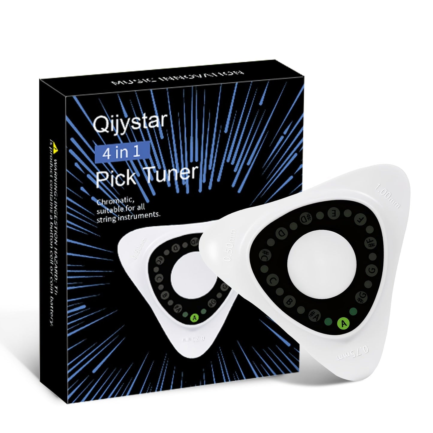Chromatic Instrument Tuner shown in the White option