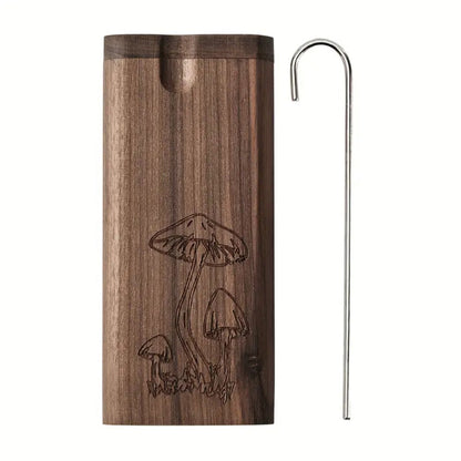 Cigarette Case - Engraved Wooden for Men Colorful Artisan Storage Box, Slim Pocket Holder - product detail view 3