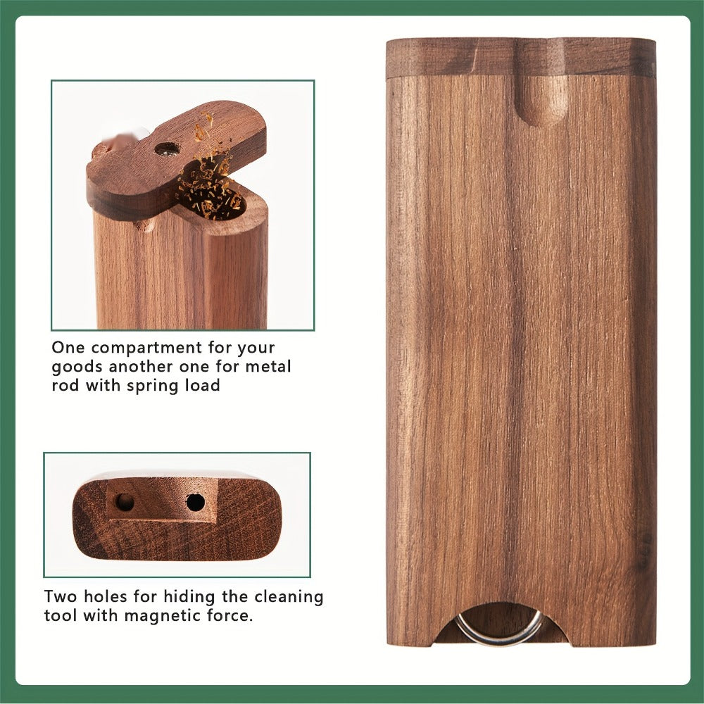 Cigarette Case - Wooden for Men Engraved Storage Box, Slim Portable Holder, Perfect - product detail view 8