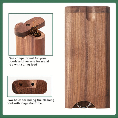 Cigarette Case - Wooden for Men Engraved Storage Box, Slim Portable Holder, Perfect - product detail view 8