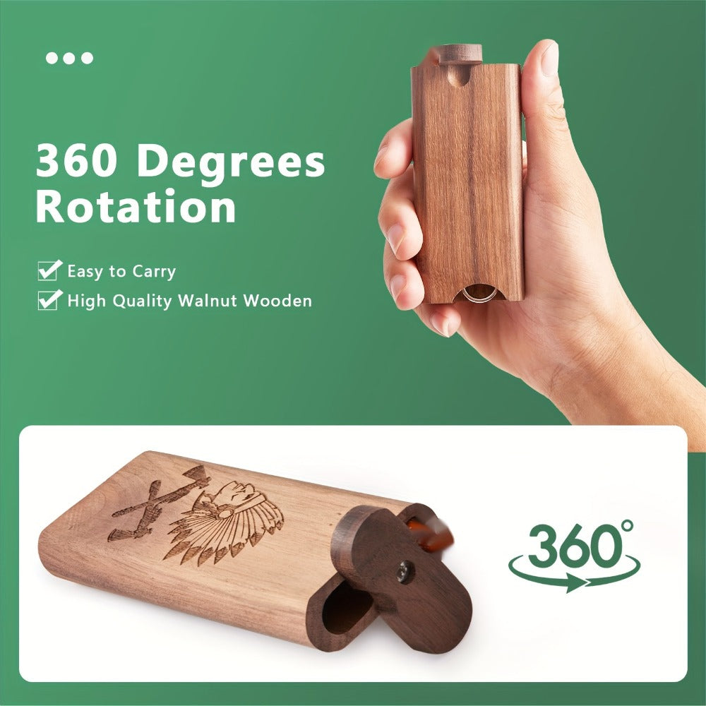 Cigarette Case - Wooden for Men Engraved Storage Box, Slim Portable Holder, Perfect - product detail view 10