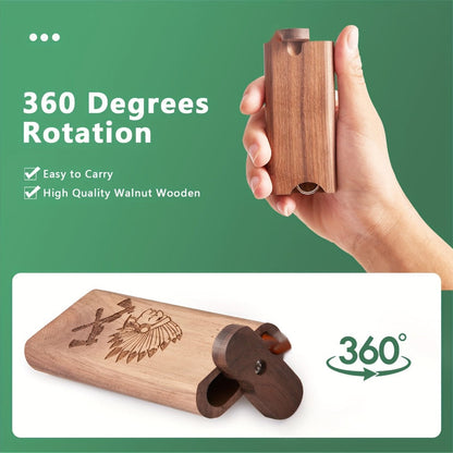 Cigarette Case - Wooden for Men Engraved Storage Box, Slim Portable Holder, Perfect - product detail view 10