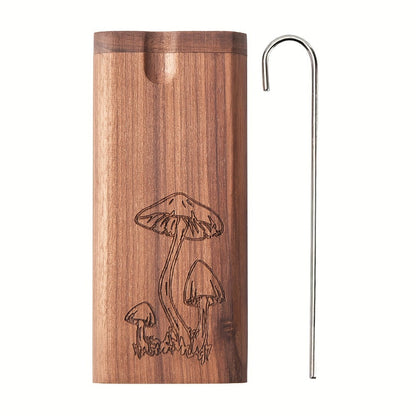 Cigarette Case - Wooden for Men Engraved Storage Box, Slim Portable Holder, Perfect - product detail view 12