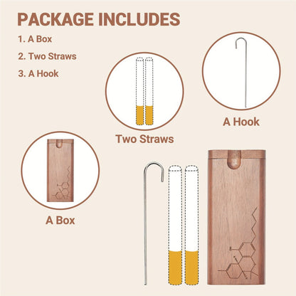 Cigarette Case - Wooden for Men Engraved Storage Box, Slim Portable Holder, Perfect - product detail view 14