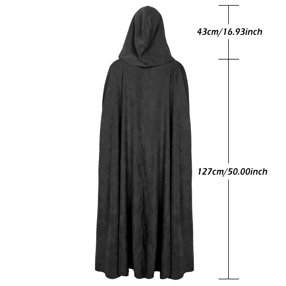 Cloaks & Capes - Hooded Cloak for Women Medieval Renaissance Witch Cape Full Length Gothic - product detail view 4